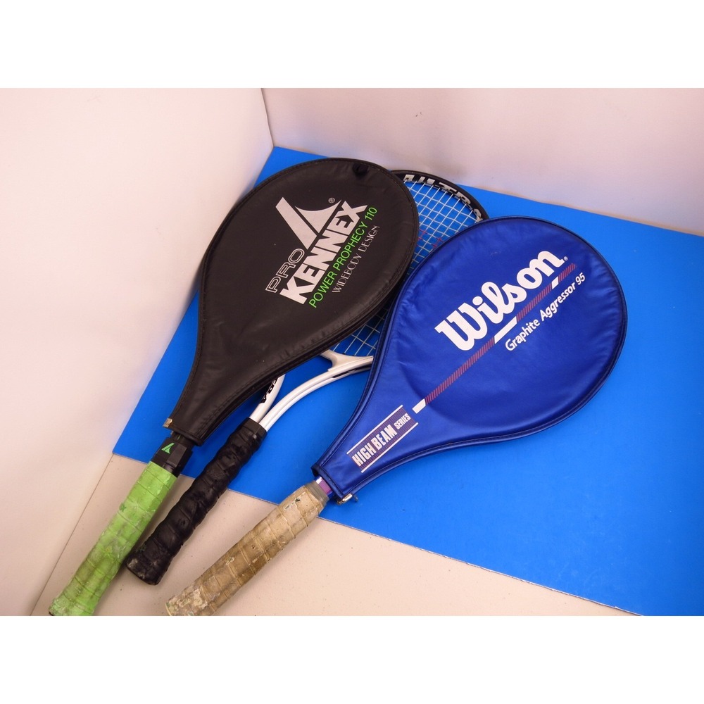 90s Wilson Pro Kennex Tennis Rackets Lot of 3 Aggressor 95 Prophecy 110 Ultra